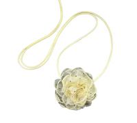 NPXUAMTJ Collana con ciondolo a forma di rosa 3D, versatile, con catena alla clavicola, alla moda, con fiore simulato, accessorio a forma di rosa