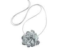 NPXUAMTJ Collana con ciondolo a forma di rosa 3D, versatile, con catena alla clavicola, alla moda, con fiore simulato, accessorio a forma di rosa