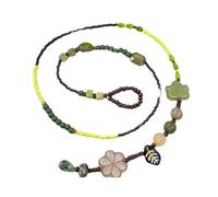 NPXUAMTJ Collana di perline etniche artigianali semplice con texture adatta per chi ama il retrò e la natura
