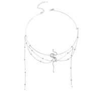 NPXUAMTJ Collana versatile con nappe a serpente, alla moda, con frange, accessorio per gli appassionati della vita notturna