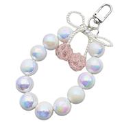 NPXUAMTJ Cordicella a catena fatta a mano con perline per donne gioielli cellulare cordino ciliegie bowknot portachiavi
