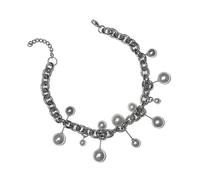 NPXUAMTJ Elegante collana con perline staccabile, lunghezza regolabile, accessorio versatile per abiti casual