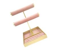 NPXUAMTJ Espositore per gioielli alla moda stand versatile espositore per gioielli in ferro con ripiani in peluche per controsoffitto negozio camera da letto