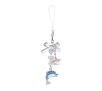 NPXUAMTJ Portachiavi a forma di delfino a tema marino, versatile, in acrilico, per telefoni e borse