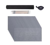NPXUAMTJ Set Calligrafia Principiante Con 12 Acqua Scrittura Panno Carta 3 Manico In Legno Pennello E Inchiostri Piatto Per La Scrittura Pittura Panno Cinese Acqua