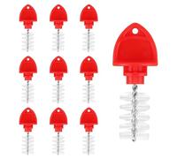 NQEUEPN 10 Pz Beer Tap Plug Brushes, Tappi di Plastica per la Pulizia dei Rubinetti della Birra Spazzole per la Pulizia dei Rubinetti della Birra alla Spina per Ristoranti e Bar Domestici (Rosso)