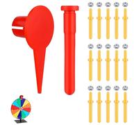 NQEUEPN 15 pz Parti Ruota Gira, con Puntatore Ruota Premio Parti Ricambio Riutilizzabili Ruota Premio Accessori Kit Pioli Ruota del Premio per Fiere, Carnevale, Feste, Club, Giochi Spin Fortuna