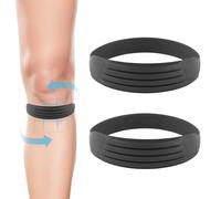 NQEUEPN 2pz Cinghia di Supporto per Tendine Rotuleo, Silicone Cinghia per Ginocchio Rotuleo Flessibile Riduce Il Dolore Ginocchiera Morbida per Corsa Basket Sport Maglione Uomo Donna (Grigio)