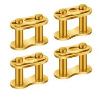 NQEUEPN 4 Pezzi Catena Principale, Lega di acciaio Robusti Maglia Principale Catena d'Oro Master Link per Motociclo Mini Bici 50cc 70cc 90cc 110cc 125cc ATV Quad 4 Wheeler Pocket Bike, 428
