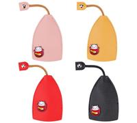 NQEUEPN 4pz Grande Capacità Custodia per Chiavi Dell'Auto, Estraibile Portachiavi con Corda e Chiusura a Scatto Simpatico Gatto e Pesce Pelle PU Astuccio per Chiavi Borsa Portachiavi (4 Colori)