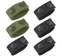 NQEUEPN 6pz Passanti per Cintura per Forze Dell'Ordine, 2,5cm W x 19,2cm L Passante per Cintura Nylon con Doppi Bottoni a Pressione Clip per Cintura di Sicurezza Accessori per Polizia (Nero, Verde)