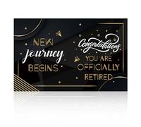 NQEUEPN Biglietto Auguri di Pensionamento, 28x44cm Gigante Biglietto di Auguri d'Addio Ci Mancherai Pensionato Congratulazioni Biglietto per Nuovo Inizio per Collega Collega Famiglia Uomini Donne