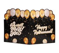 NQEUEPN Biglietto Auguri di Pensionamento, 28x44cm Grande Biglietto di Pensione Felice Ci Mancherai Biglietto d'Addio per Collega Famiglia Uomini Donne Decorazioni per Pensionati Feste Regali