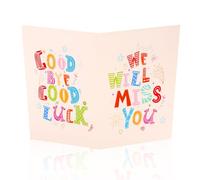 NQEUEPN Biglietto Ci Mancherai, 28x44cm Biglietto Partenza Grande We Miss You Card Biglietto di Addio Biglietto di Partenza con Busta Regali per Colleghi Pensionati Uomini Donne Decorazioni