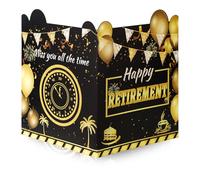 NQEUEPN Biglietto di Pensionamento, Biglietto di Auguri per la Festa di Pensionamento con Busta e Nastro Biglietto di Auguri per Libro Degli Ospiti per Pensionati Gigante Regali Biglietti di Addio