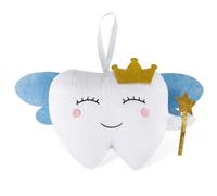 NQEUEPN Cuscino Fatina Dei Denti con Tasca e Ali, Fatina Dei Denti Bambola per Ragazze e Ragazzi Tooth Sorriso Fairy Pillow Sacchetto/Borsa per la Fatina Dei Denti Souvenir per Il Primo Dente Perso