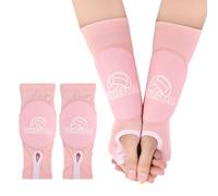 NQEUEPN Manicotti da Pallavolo, Protezioni Braccia Pallavolo Rosa Cuscinetti Protettivi e Fori Pollici Passanti Colpi Maniche Avambraccio Pallavolo Guanti di Protezione per Adolescenti Giovani
