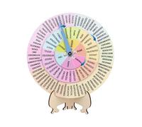 NQEUEPN Ruota dei Sentimenti con Supporto, 20 cm in Legno Tabella Delle Emozioni Rotante Tabella dei Sentimenti Regalo per Terapista per Donne Uomini Casa Ufficio (Verde)