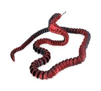 NQEUEPN Serpente Stampato in 3D, Cobra Stampato in 3D in PLA Nero Rosso Animali Stampati in 3D Giocattolo Serpente Flessibile per Adulti Casa Ufficio Scrivania Decorazione