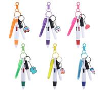 NQEUEPN Set di 6 penne per infermiere, tra cui evidenziatori, pennarelli permanenti, penne a sfera retrattili, badge con clip portachiavi, regali per medici e infermieri, accessori con bobina per