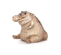 NQEUEPN Statuetta Coccodrillo, Resina Paffuta Statuetta di Alligatore Arredamento Piccolo Decorazioni Animali Giardino Mini Decorazioni Fatto a Mano per Collezione Ornamento da Tavolo per la Casa