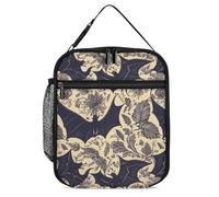 NQHJT Borsa per il pranzo con stampa pipistrello, per donne e uomini, isolata, a prova di perdite, borsa termica per ufficio e spiaggia