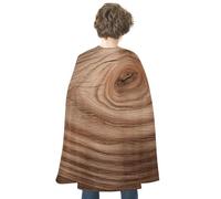 NQHJT Mantello per donne e uomini, con venature del legno, mantello reversibile per Halloween, costume per adulti, per cosplay e feste
