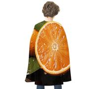 NQHJT Mantello per donne e uomini, mantello arancione per Halloween, reversibile, per costumi di Halloween, mantello per adulti per feste cosplay
