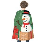 NQHJT Mantello per donne uomini cartone di Natale pupazzo di neve mantello di Halloween mantello reversibile costumi di Halloween mantello adulto per cosplay partito