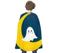 NQHJT Mantello per donne uomini fantasma si siede sulla luna mantello di Halloween reversibile mantello costumi di Halloween mantello adulto per cosplay festa
