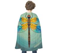 NQHJT Mantello per donne uomini galassia animale libellula mantello reversibile mantello costume di Halloween mantello adulto per cosplay festa