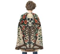 NQHJT Mantello per donne uomini strani fiori mantello di Halloween reversibile mantello costumi di Halloween mantello adulto per cosplay festa