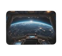 NQHJT Tappetino da bagno con vista sullo spazio esterno dall'astronave tappetino da bagno antiscivolo tappetino assorbente acqua ad asciugatura rapida tappeto diatomea fango tappetino per interni ed