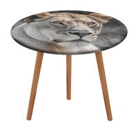 NQHJT Tovaglia rotonda con leonessa, 130 cm, con elastico Oxford, impermeabile, resistente all'olio, antimacchia, lavabile, per tavolo rotondo