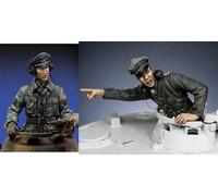 nqhupuo 1/35 Comandante di carro armato tedesco della seconda guerra mondiale Kit di modellini in resina di soldati non dipinti e non assemblati (2 figure, senza carri armati) // K9I-6s3