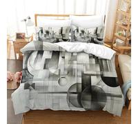 NQHXLRUDC Arte astratta Set Copripiumino Geometria Stampa 3D in Morbida Microfibra Con Chiusura A Cerniera Con Federe 3 Pezzi Per Bambini E Ragazzi Double（200x200cm）