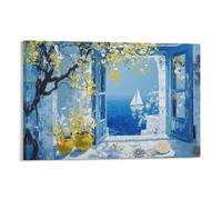 NQHXLRUDC Pittura a olio sul mare Wall Arte Canvas Wall Arte Murale Immagini Paesaggi culturali Decorazioni Tela Innocu Idea Cucina Camera Da Letto Caffetteria Corridoio 16x24inch(40x60cm)