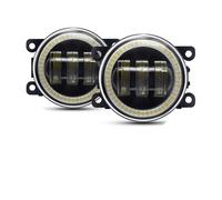 Nqimgv 2 Pezzi Angel Eye Fendinebbia LED Per Auto Luci Diurne DRL 12V Per Citroen Per SpaceTourer Per C3 Per C4 Per C5 Per C6 Fendinebbia Auto(White*White)