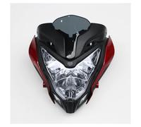 Nqimgv Faro Moto Per Bajaj Per Pulsar 150 200 Faro Anteriore Gruppo Ottico Lampada A LED Moto(Rosso)