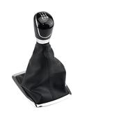 Nqimgv Pomello Del Cambio A 5/6 Velocità Con Leva A Sfera Per Focus 2 MK2 FL C-MAX 2006-2011 MK3 MK4 MK7 Galaxy Gaiter Boot Cover Testa Leva Cambio Auto(5 Speed-Black-A)