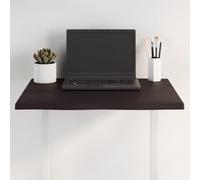 NQJIBUE Articolo-Tavolo Marrone Scuro 60x60x2 cm Legno massello trattato Rovere Live Edge,Accessori Tavolo,Tavola Piani