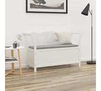 NQJIBUE Item-Bench - Panca in legno massello, 107 x 45 x 75,5 cm, colore: Bianco