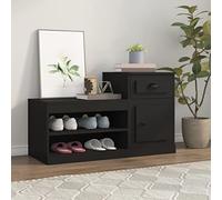 NQJIBUE Scarpiera Nero 100x42x60 cm Legno Ingegnerizzato