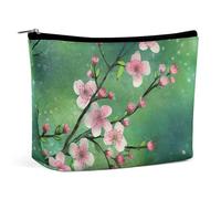 NQLYUT Borsa per il trucco Borsa cosmetica portatile Cat e uno scheletro Borsa da toeletta Borsa organizer per il trucco Custodia per organizer per trucco Grande Capacità Sacchetto con cerniera Borsa