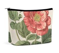 NQLYUT Borsa per il trucco Borsa cosmetica portatile Cat e uno scheletro Borsa da toeletta Borsa organizer per il trucco Custodia per organizer per trucco Grande Capacità Sacchetto con cerniera Borsa