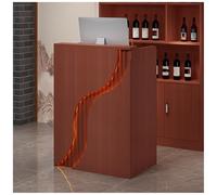 NQNFWCRJ Bancone Reception Banco Cassa Vetrine Con Angoli Arrotondati Doppi Ripiani Cassetti Con Serratura E Maniglie in Metallo Laccato Guide for Cassetti in Ferramenta(Red,31.5x15.7x37.8)