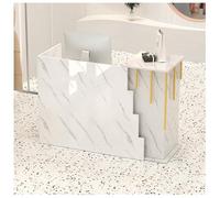 NQNFWCRJ Bancone Reception Compatto Banco Cassa for Negozio Di Abbigliamento Struttura in Acciaio Inossidabile Placcato Oro Doppio Piano Di Appoggio Con Cassetto Chiudibile a Chiave(E,39.4x17.7x37.4)