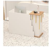 NQNFWCRJ Bancone Reception Compatto Banco Cassa for Negozio Di Abbigliamento Struttura in Acciaio Inossidabile Placcato Oro Doppio Piano Di Appoggio Con Cassetto Chiudibile a Chiave(F,47.2x17.7x37.4)