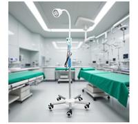 NQNFWCRJ Lampada Chirurgica a LED a 7 Fori Illuminazione Omnidirezionale da Pavimento Regolabile in Altezza Tramite Rotazione Paralume in ABS Con Cinque Ruote Girevoli