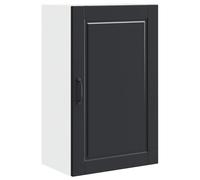 Nqyjm Armadio da appendere con ripiani e anta armadio da cucina, nero, 50 x 31 x 80 cm, legno di ingegneria, armadio galleggiante da parete, armadio per bagno, soggiorno